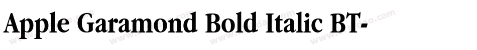 Apple Garamond Bold Italic BT字体转换